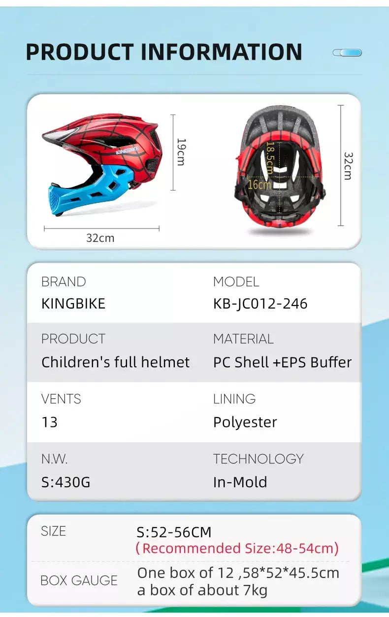 Batfox crianças rosto cheio capacete da bicicleta destacável downhill crianças ciclismo motocicleta skate esportes corrida capacete de bicicleta