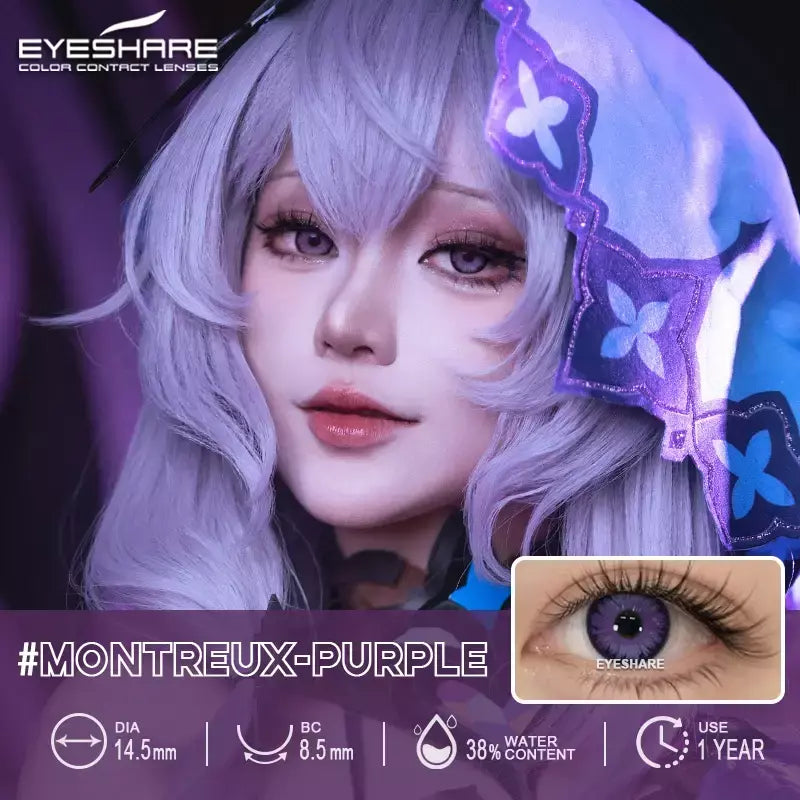AMARA 1 par de lentes de contato coloridas para olhos, lentes azuis para cosplay de anime, lentes coloridas roxas, rosa y2k, lentes vermelhas coloridas
