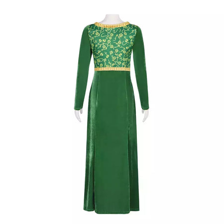 Anime princesa vestido verde fiona vestido shrek cosplay traje halloween fantasia festa terno roleplay para mulher adulta