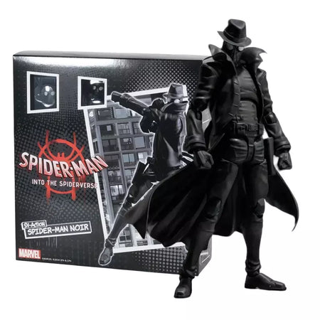 Homem aranha noir peter parker final homem aranha terra-90214 escuridão preto marvel lenda shf brinquedos figura de ação modelo crianças presente