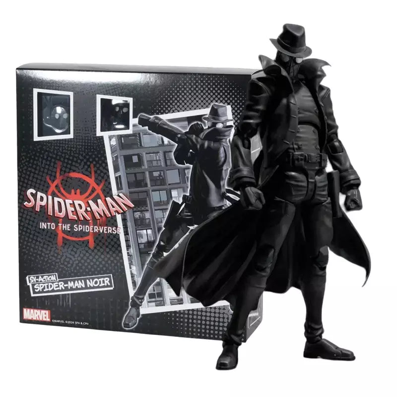 Homem aranha noir peter parker final homem aranha terra-90214 escuridão preto marvel lenda shf brinquedos figura de ação modelo crianças presente