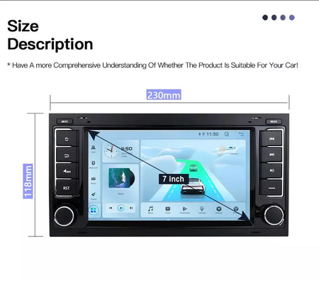 Leitor multimídia carro com Bluetooth, Android 13, 2 Din, Carplay para Touareg T5 Transporter, Volkswagen VW 2002-2010, Auto Bluetooth