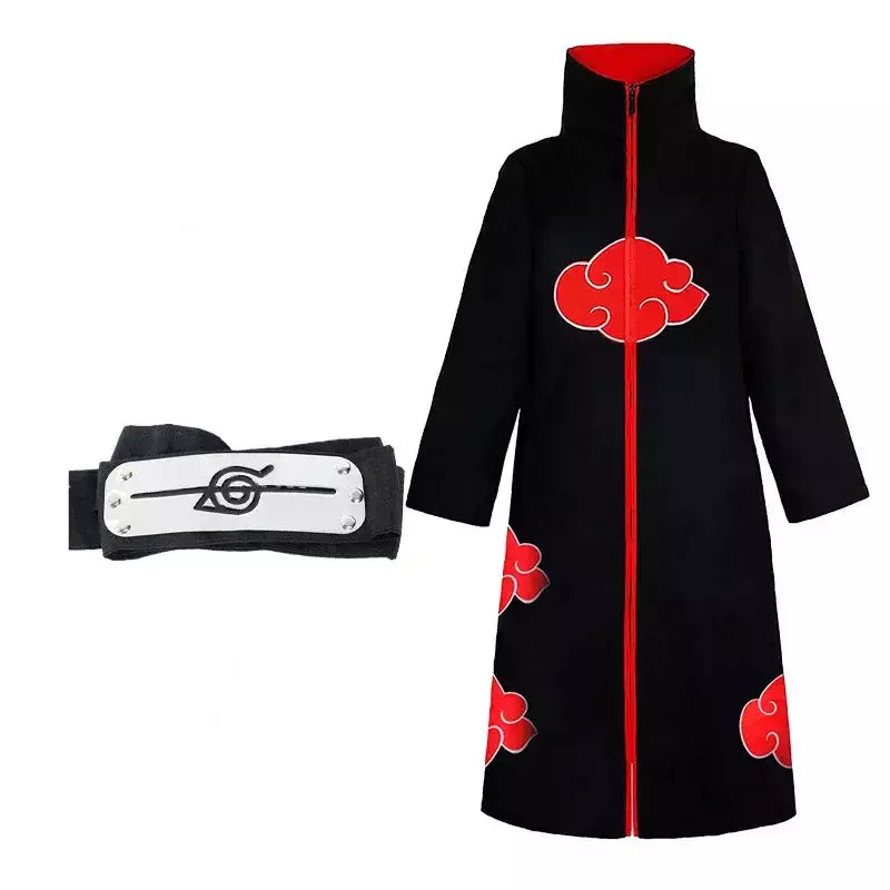Naruto uchiha itachi cosplay trajes anime longo manto casaco robe trincheira ninja halloween carnaval festa grupo roupas capa presentes