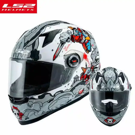Ls2 rosto cheio capacete da motocicleta das mulheres dos homens capacete de motocross de alta resistência abs escudo 3c aprovado acessórios da motocicleta ff358