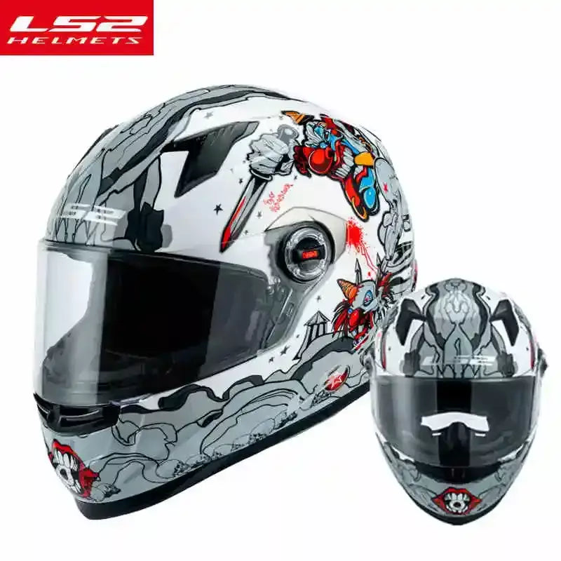 Ls2 rosto cheio capacete da motocicleta das mulheres dos homens capacete de motocross de alta resistência abs escudo 3c aprovado acessórios da motocicleta ff358