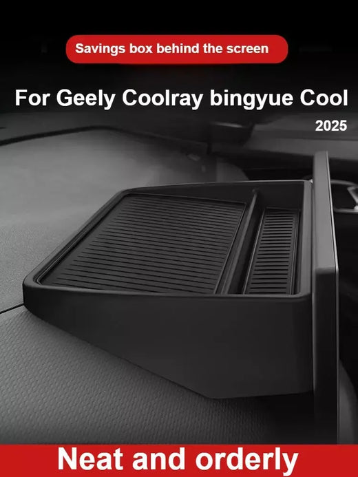 Para geely coolray bingyue legal 2025 tela do carro caixa de armazenamento traseiro caixa de armazenamento de silicone suprimentos automóveis acessórios modificação