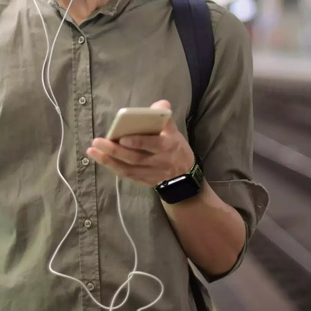 Banda de tecido de nylon para Apple Watch, compatível com as séries 9, 8, 7, 6, 5, 4, SE, Ultra2, 3, projetada para caber, 49mm, 42mm, 44 milímetros, 45 milímetros, 38 milímetros, 40 milímetros, 41 milímetros