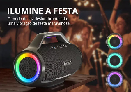 [do Brasil] caixa de som bluetooth Tronsmart Bang Max Alto-falante 130W com 3 Way Sistema de Som, 30h playtime, Sync Up 100 + alto-falantes, Controle APP