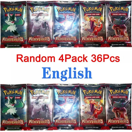 Novo 36/40 pçs caixa pokemon cartão escarlate & violeta evoluções prismáticas inglês impulsionador batalha carte negociação cartões de coleção presentes