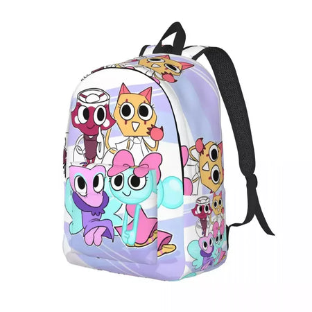 Mochila fofa Dandys World para homens e mulheres, legal, estudante, trabalho, mochila, jogo, laptop, bolsa de ombro ao ar livre