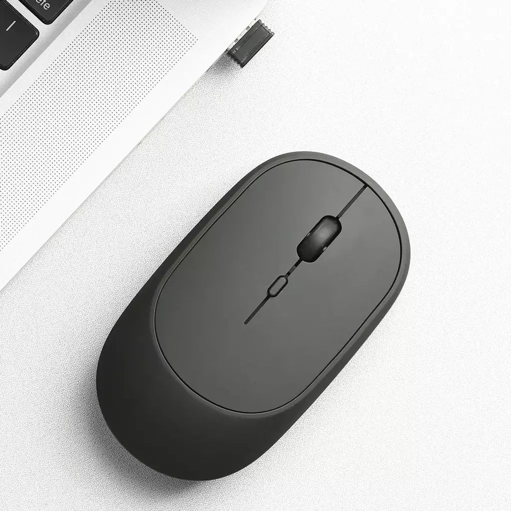 Mouse para jogos sem fio 2.4Gh, modos duplos, Bluetooth, consumo de energia ultrabaixo, compatível com PC, Mac, computadores, laptops, mudo