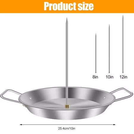 Espeto de carne vertical de aço inoxidável para churrasco grelha de espeto vertical com 3 pontas de reposição para churrasco espeto vertical grelha rack