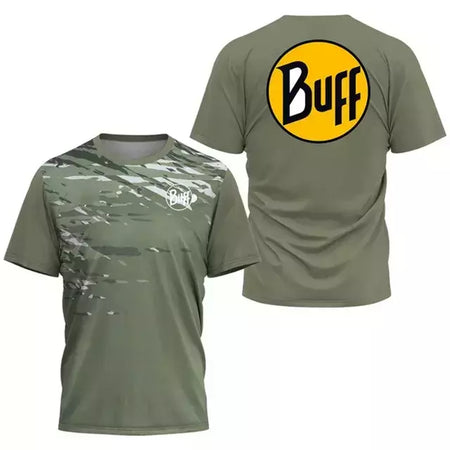 Camisa de tênis com gola O respirável masculina, camiseta estampada, secagem rápida, manga curta, fitness, corrida, esportes ao ar livre, verão
