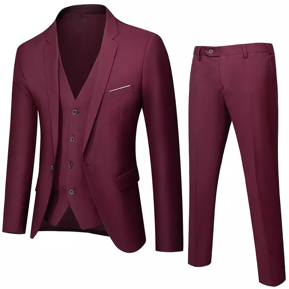 Ternos formais masculinos completos, conjuntos elegantes de blazers, roupas de casamento, calças, jaquetas, fantasias de luxo, negócios de casamento, 2 peças