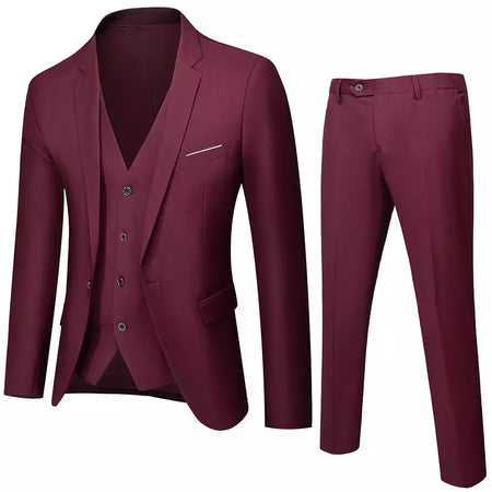 Ternos formais masculinos completos, conjuntos elegantes de blazers, roupas de casamento, calças, jaquetas, fantasias de luxo, negócios de casamento, 2 peças