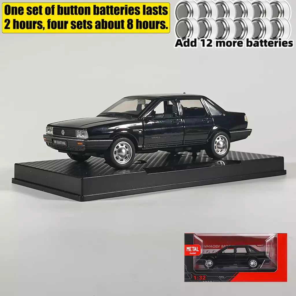1:32 volkswagen santana liga de metal modelo fundido carro som & luz puxar para trás alta simulação carro de brinquedo das crianças presentes aniversário