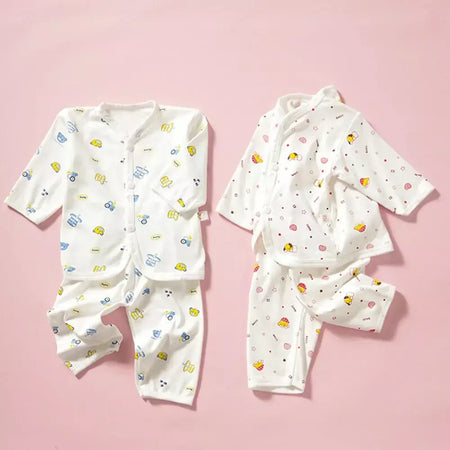 Roupas de bebê de 0 a 3 meses, recém-nascido, desenho animado, roupa íntima para casa, botão de algodão, roupas de bebê, meninas, meninos, manga longa + calças compridas