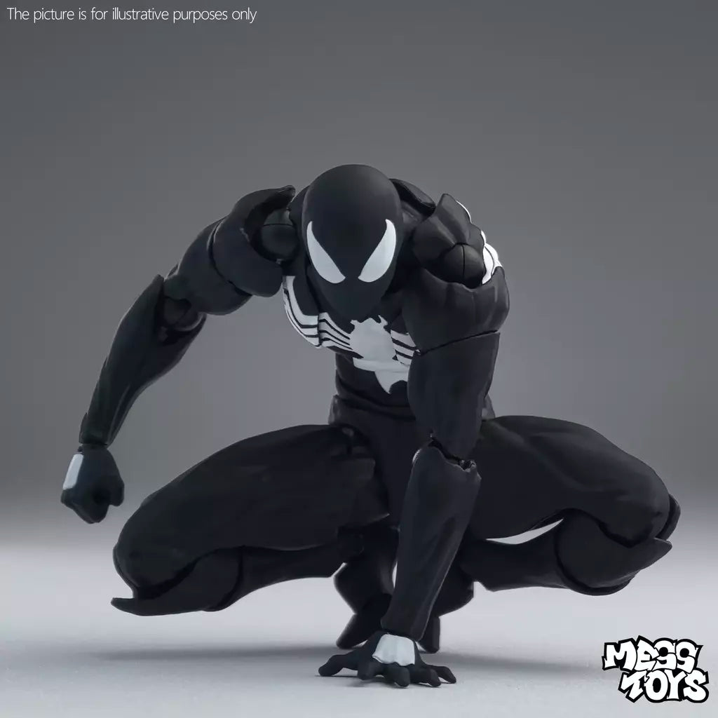 Novos brinquedos bagunça figura do homem-aranha terno preto vizinho simbionte messto brinquedos escarlate vizinho figura de ação ct brinquedos preto vermelho homem aranha