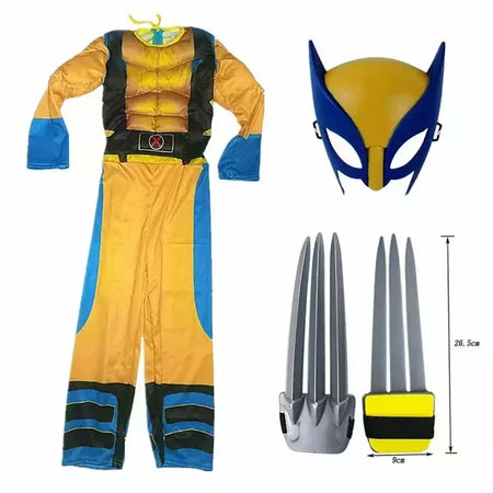 Wolverine Cosplay fantasia para crianças, filme, máscara de luxo, Halloween, Natal, crianças, super-herói, adereços de fantasia, ano novo