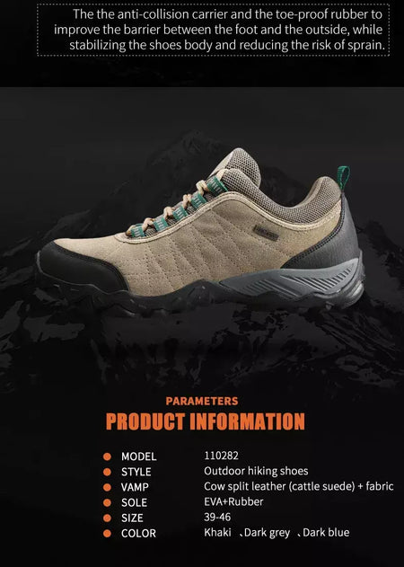Humtto caminhadas sapatos dos homens de luxo designer inverno escalada trekking tênis para homens couro esportes ao ar livre trabalho homem sapatos 110282 Um