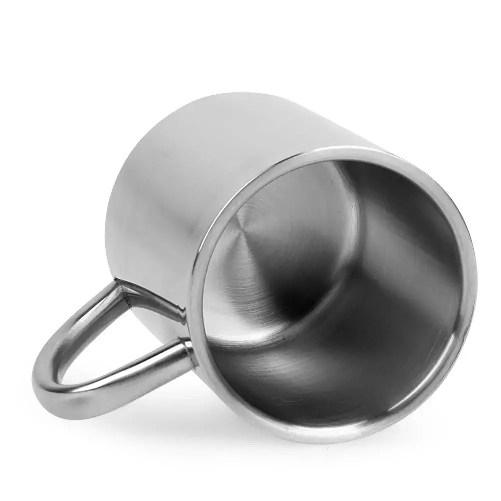 Double Wall Anti Scalding Coffee Mug, Copo de bebida inoxidável portátil isolado, Aço potável, Polimento Beer Tea Juice, 220ml
