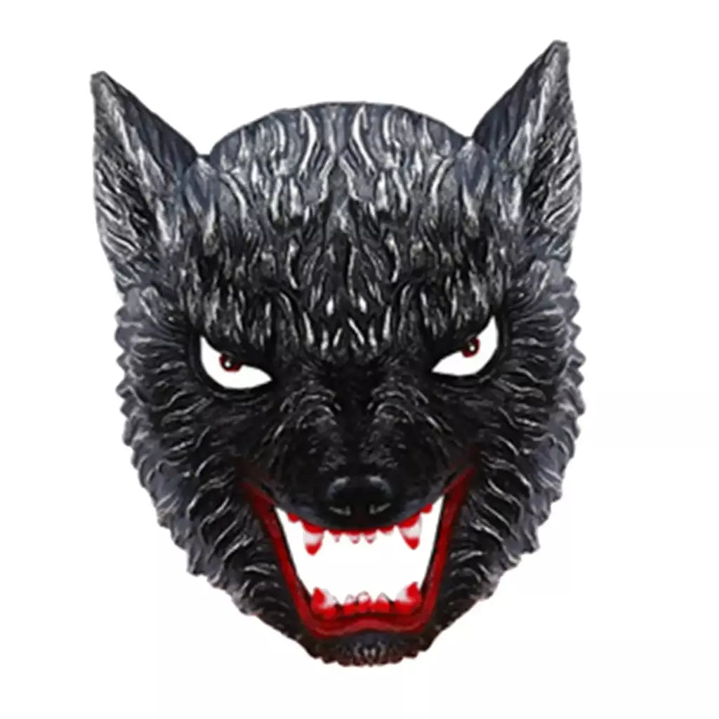 Máscara facial de lobo coleção preto ouro curso meia máscara facial halloween cosplay animal maquiagem festa diabo adereços fontes de festa