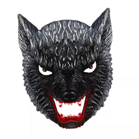 Máscara facial de lobo coleção preto ouro curso meia máscara facial halloween cosplay animal maquiagem festa diabo adereços fontes de festa