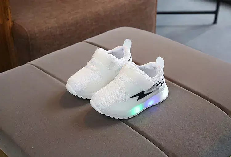 Crianças sapatos luminosos meninos e meninas brilhando luz malha tênis crianças pequenas tênis brilhantes crianças led light up sapatos