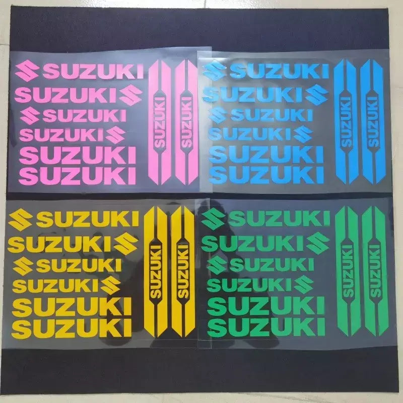 Para suzuki motocicleta adesivos decorativos personalizados corpo capacete absorção de choque criativo à prova dwaterproof água modificado adesivos