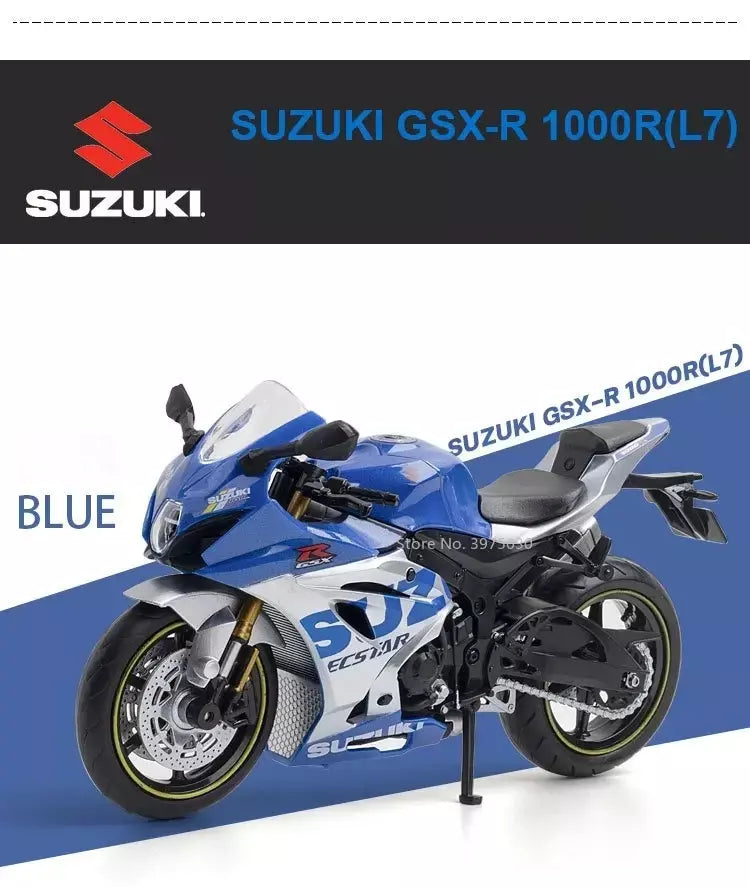1:12 apulia rsv4 suzuki gsx liga modelo de carro da motocicleta brinquedos diecast roda dianteira direção suspensão da roda traseira presentes das crianças