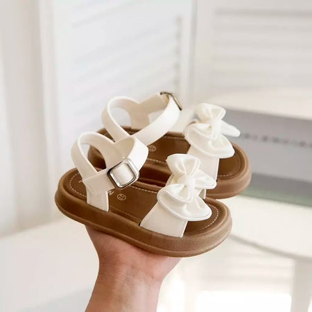 Meninas princesa sandálias de verão crianças verão sapatos de praia sapatos de dedo do pé aberto moda bowknot casual meninas sandálias sapatos de verão