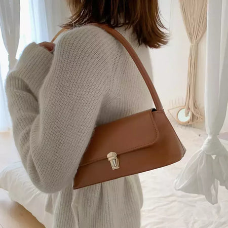 Bolsas Crossbody monocromáticas para mulheres, bolsa de ombro, bolsas axilas, bolsa feminina, marca de luxo, design de moda, 2023