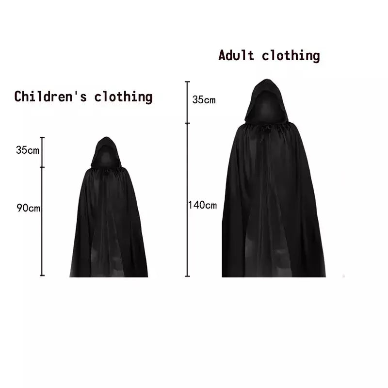 Fantasia de Cosplay de Halloween para Crianças e Adultos, Esqueleto Durável, Robe Fantasma, 2025