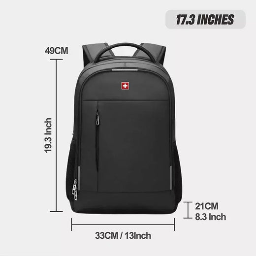 SWISS MILITARY-Mochila impermeável para laptop USB de grande capacidade 17 "para homens, mochila de negócios de moda para escola, mochila