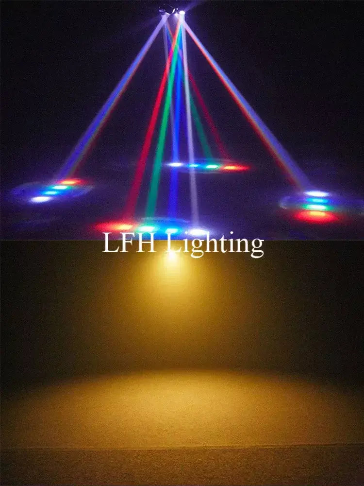 Controle remoto led feixe de luz cabeça móvel dmx vermelho & verde laser âmbar flash efeito iluminação dj discoteca festa luzes palco