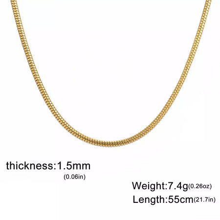 My Shape Rodada Cobra Cadeia Colar para Mulheres Homens Aço Inoxidável Link Cadeia 0.9mm 1.2mm 2mm Cadeia Gargantilha Moda Jóias Presentes