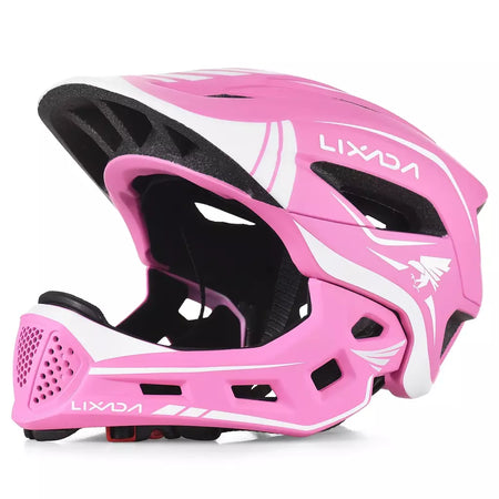 Lixada crianças 2-em-1 destacável capacete facial completo crianças esportes capacete de segurança da bicicleta equipamentos de proteção crianças capacete de ciclismo