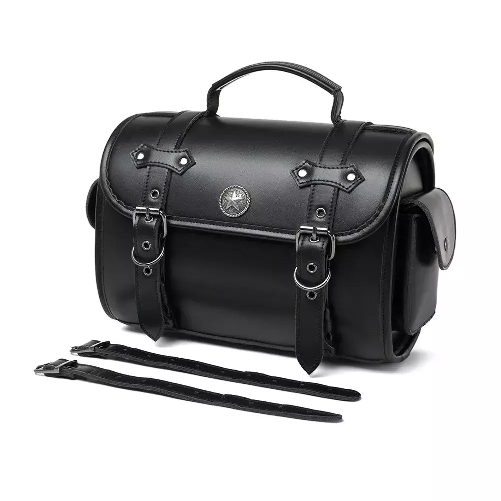 Alforje universal preto para motocicleta, bolsa lateral de grande capacidade, ferramenta de armazenamento para harley, bolsa modificada à prova d'água