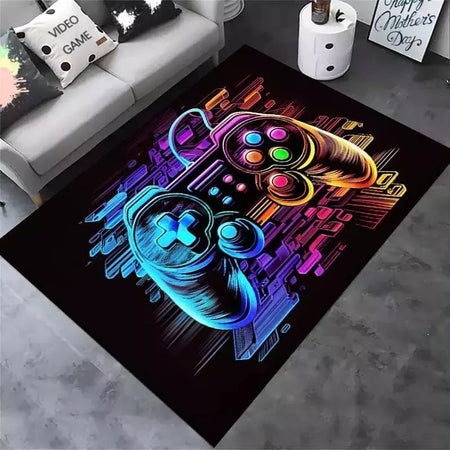 Tapete de jogos antiderrapante gamer com controlador, máquina de lavar roupa, decoração do quarto, tapete para quarto dos meninos, Design
