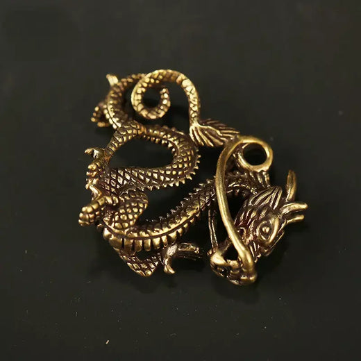 Cobre puro majestoso rei leão miniaturas estatuetas decorações de mesa vintage bronze mini dragão estátua animal decoração para casa ornamento