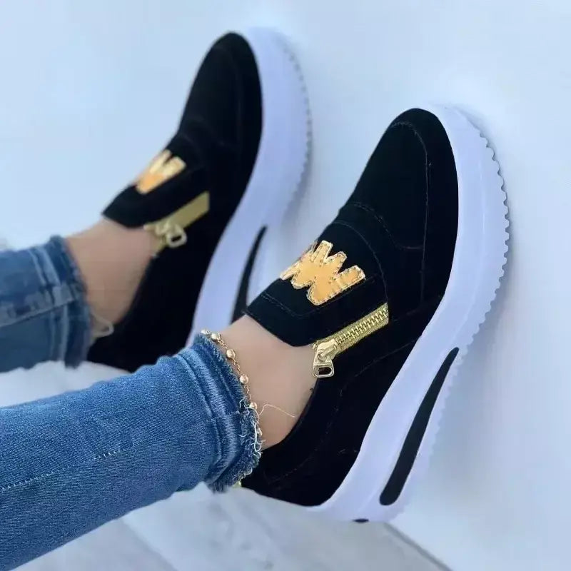 Mulheres sapatos de plataforma casual deslizamento em sapatos moda mocassins senhoras tênis chaussure femme tênis mulher