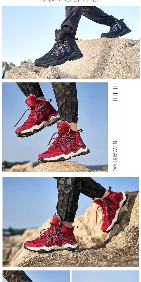 Rax à prova dwaterproof água caminhadas sapatos homens inverno ao ar livre tênis para homens botas de neve de pelúcia montanha botas de neve turismo ao ar livre sapato de corrida