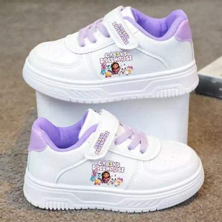 Gabby casa de bonecas cesta sapatos bonito anjo tênis casal sapatos brancos crianças tênis casuais ponto esporte sapatos tamanho 26-37