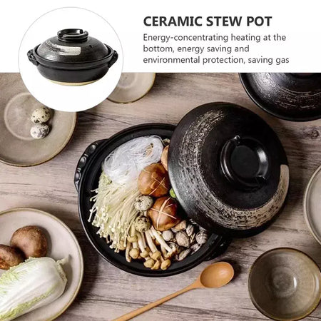 Pote cerâmica argila cozinhar caçarola japonês guisado sopa tampa de terra panelas quentes coreano pot prato pan panelas estoque chinês