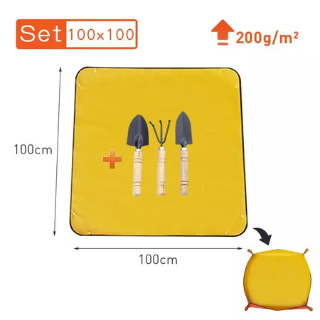 Tapete de plantio dobrável à prova d'água, tapete de jardim para vaso de flores, transplante, mistura de solo, ferramenta de poda de plantas