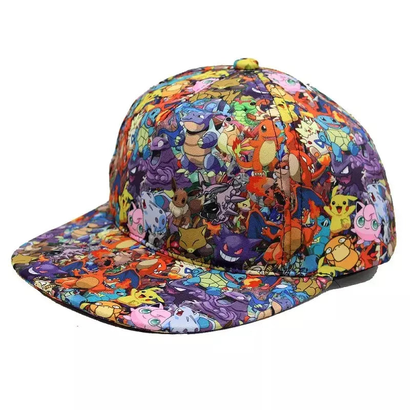Anime figura pokemon boné de beisebol pikachu chapéu ajustável pokemon cosplay hip hop dos desenhos animados chapéus adultos menino menina crianças presentes aniversário