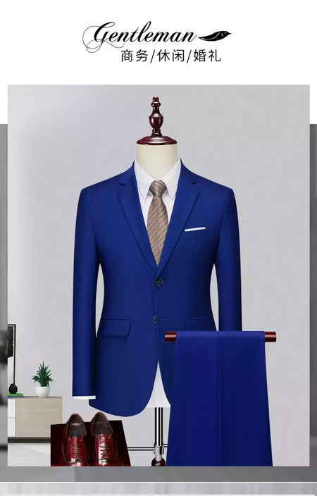 (Jaqueta + Calças) Últimas Homens Terno Set Blazers Formais Slim Fit Negócios Smoking 2 Pcs Terno Do Noivo Vestido de Noiva Homem Terno S-6XL