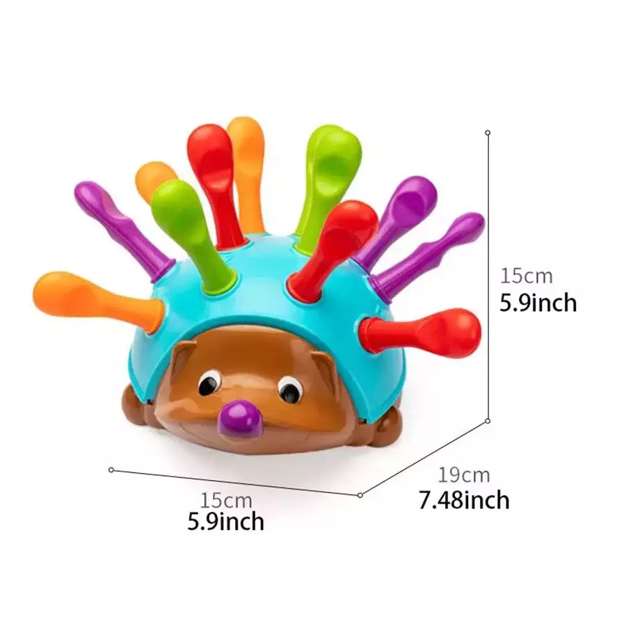 Ouriço Montessori Brinquedos para o Bebê, Treinamento de Concentração, Educação Infantil, Fine Motor e Brinquedos Sensoriais, Ortografia, Pouco