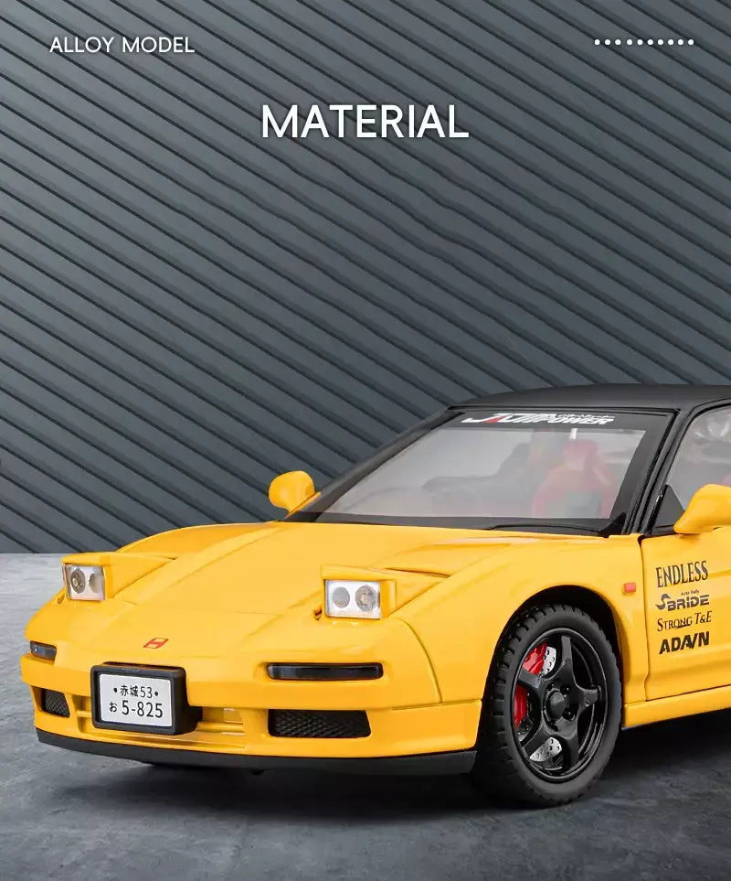 1:24 honda acura nsx mk1 na1 liga modelo de carro esportivo diecast metal clássico carro de corrida modelo de veículo som e luz crianças brinquedo presente