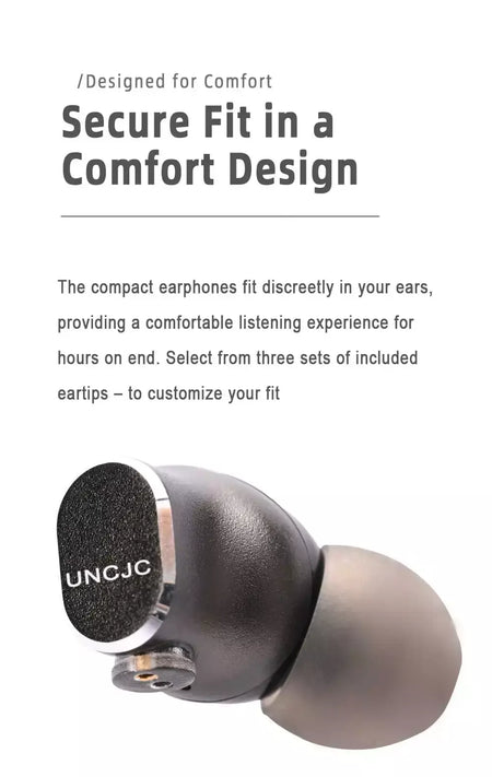 Uncjc fone de ouvido com fio de alta resolução usb c fones de ouvido embutidos USB-C dac par trançado cabo de 2 pinos iem fones de ouvido alugues áudio com microfone